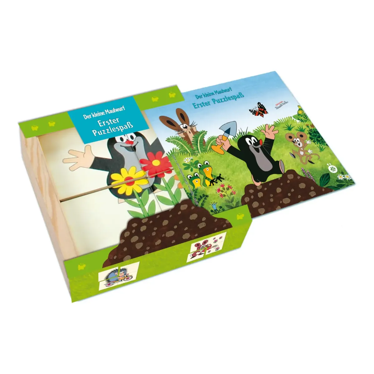 Erster Puzzlespaß Maulwurf - Holzpuzzle mit 4 Motiven