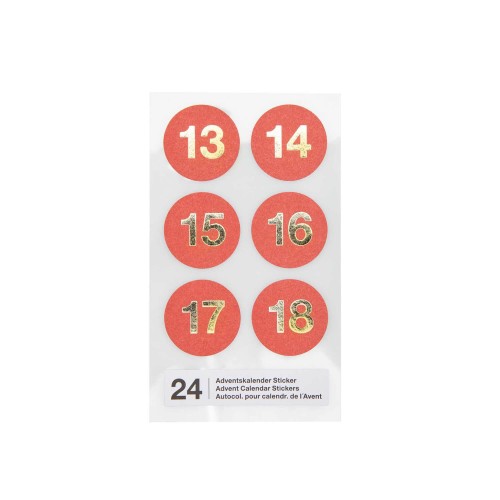 Zahlensticker für den selbstgemachten Adventskalender