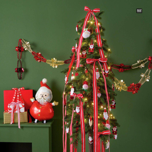 Aufhänger Filz Weihnachtsmann flach rot Anwendungsbeispiel