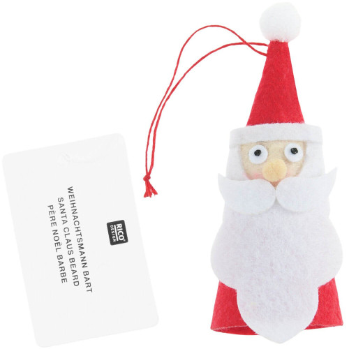 Aufhänger Filz-Weihnachtsmann mit langem Bart Rot/Weiß von Rico Design erhältlich im Bastelshop AmOlenDiek