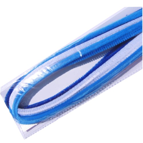 Pfeifenputzer weiß hellblau blau