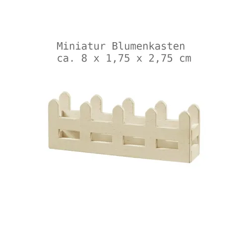 Miniatur Blumenkasten Holz 8 cm