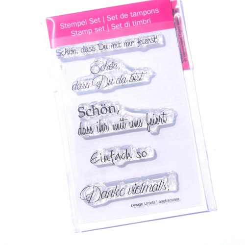 Karten-Kunst Clear Stamps Dankesprüche – Silikonstempel Für Freunde, 3-6.7 Cm