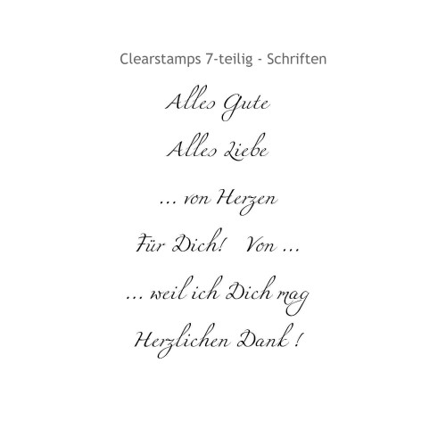 Clearstamps Alles Liebe 7-teilig