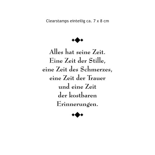 Clearstamps Alles hat seine Zeit ca. 7 x 8 cm