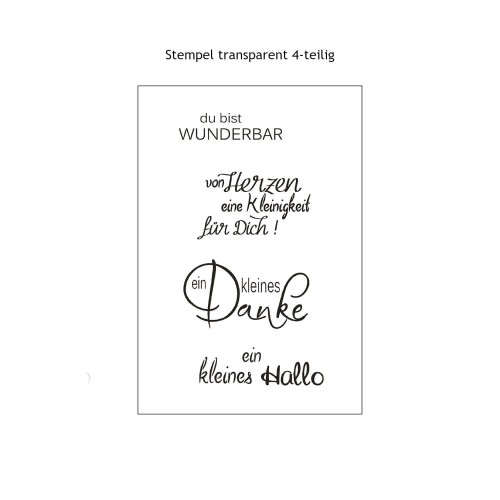 Clearstamps Du bist wunderbar 4-teilig