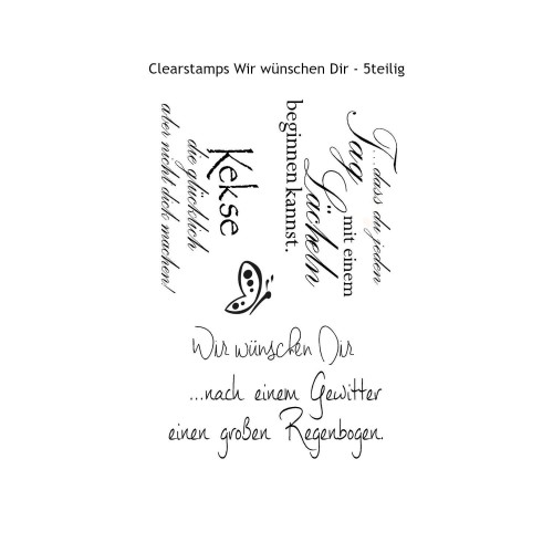 Clearstamps Wir wünschen Dir 5-teilig
