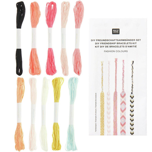 DIY-Freundschaftsarmbänder Set Fashion Colours Garne