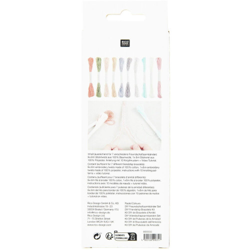 DIY Freundschaftsarmbänder Set Pastel Colours