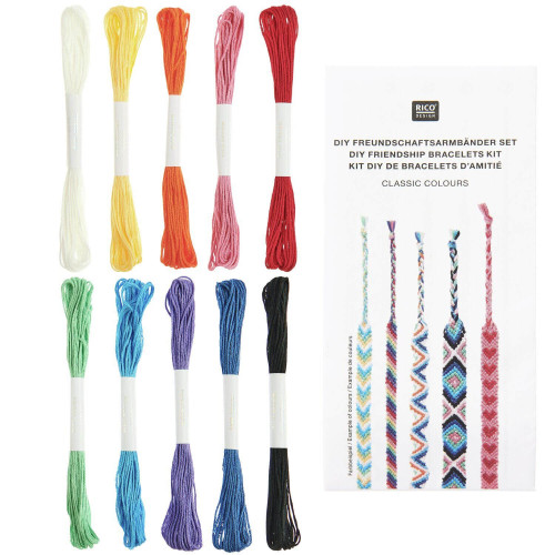 DIY-Set Freundschaftsarmbänder Classic Colours Garne Übersicht