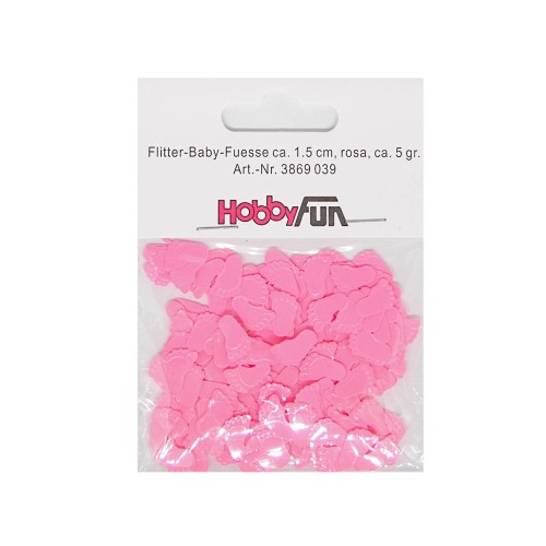 Flitter Babyfüsse rosa von HobbyFun