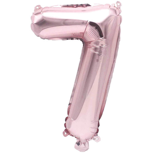Folienballon Zahl 7 rosa 36 cm