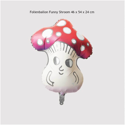 Folienballon Funny Shrooom 46 x 54 x 24 cm