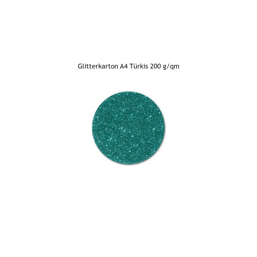 Glitterkarton türkis A4 Grammatur 200 g/qm