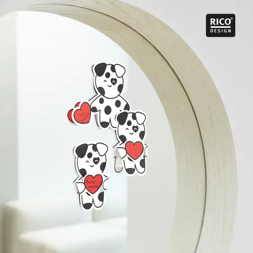 Anwendungsbeispiel Haftnotizen Dalmatiner Schwarz-Weiß