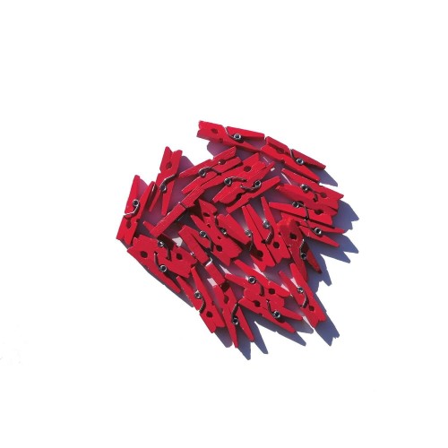 Mini Wäscheklammern rot 40 Stück