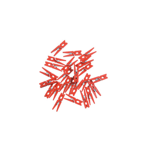 Holzklammern mini rot