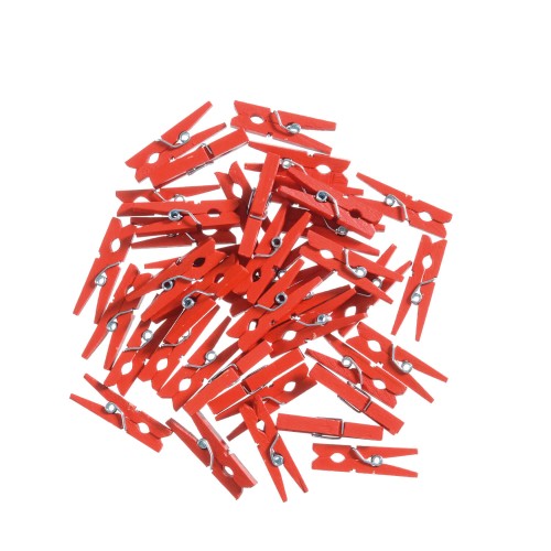 Mini Wäscheklammern rot 40 Stück
