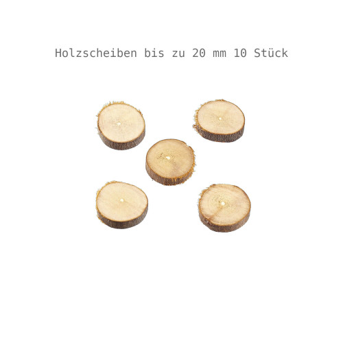 Holzscheiben ca. 20 mm 10 Stück