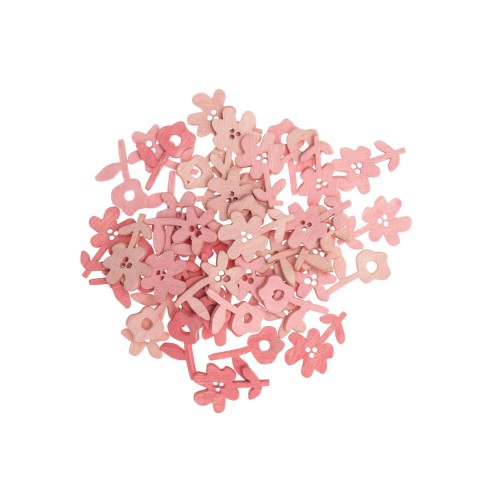 Holzstreu Blume rosa Mix von Rico Design