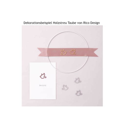 Dekobeispiel Holzstreu Taube von Rico Design