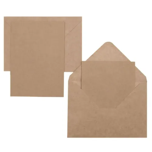 Kartenset Kraftpapier Karte und Umschlag