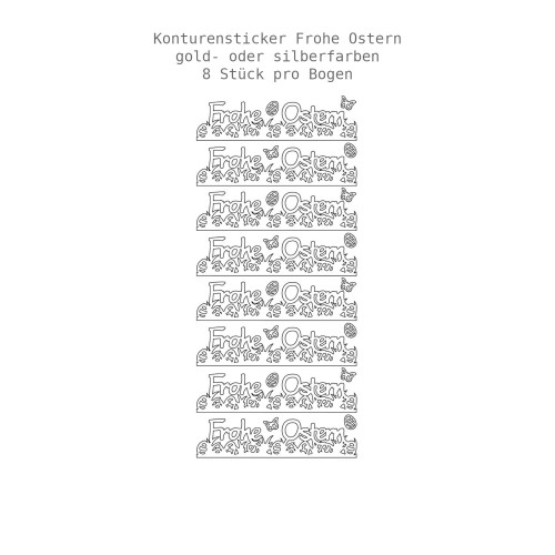 Konturensticker Frohe Ostern