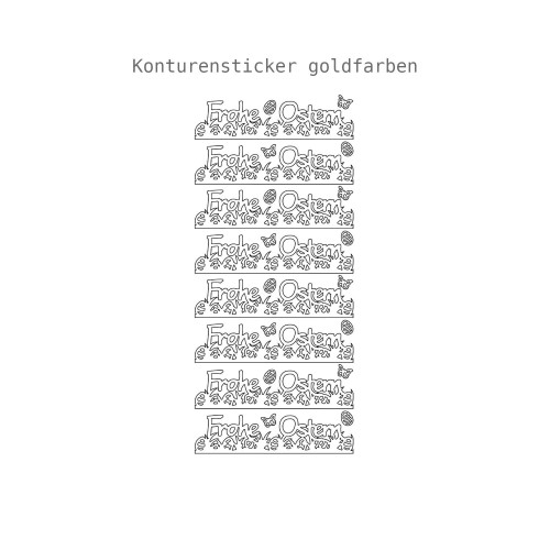 Konturensticker Frohe Ostern