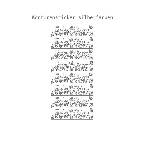 Konturensticker Frohe Ostern