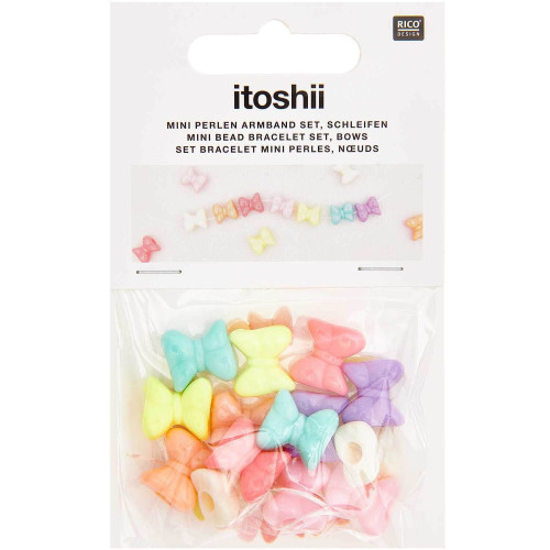 itoshii Mini Perlen Armband Set Schleifen in Verpackung