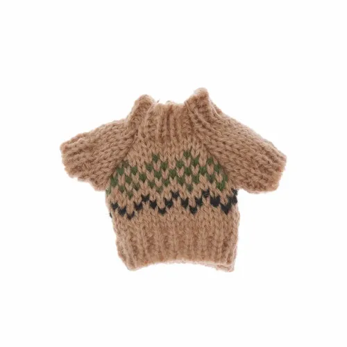 Miniatur-Strickpullover im Norweger-Stil für die Gestaltung von Wichtelwelten, ca. 7 x 5 cm