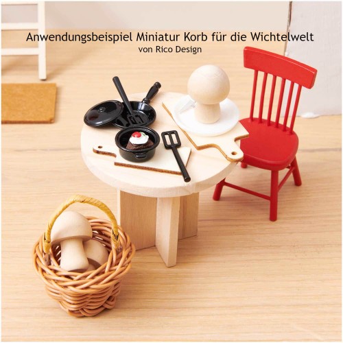 Beispiel Anwendung Wichtelwelt Miniatur Korb von Rico Design