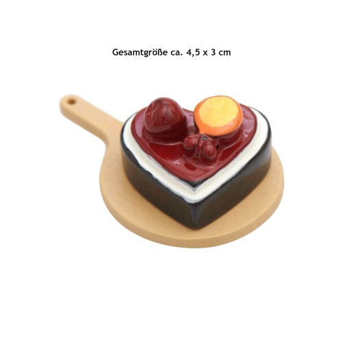 Miniatur-Kuchen Herz 4,5 x 3 cm