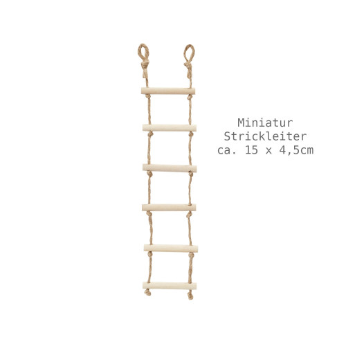 Miniatur Strickleiter ca. 15 x 4,5 cm