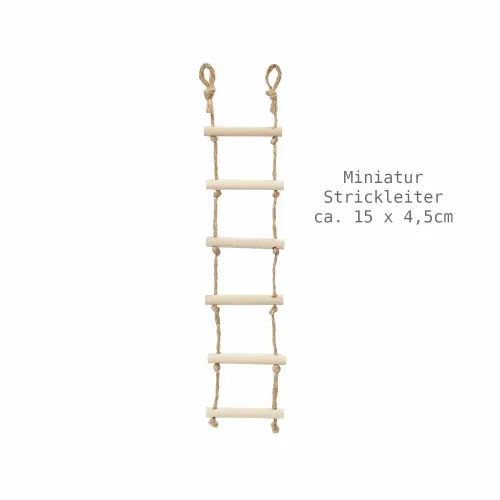 Miniatur Strickleiter ca. 15 x 4,5 cm