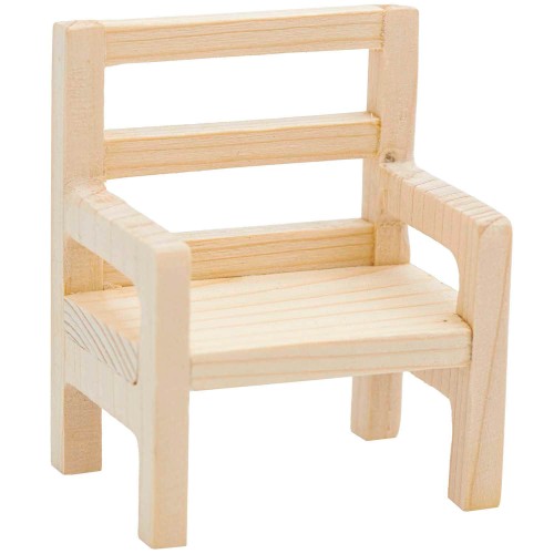 Miniatur Stuhl Holz roh