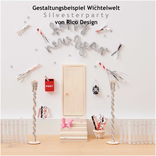 Dekobeispiel Silvester in der Wichtelwelt von Rico Design