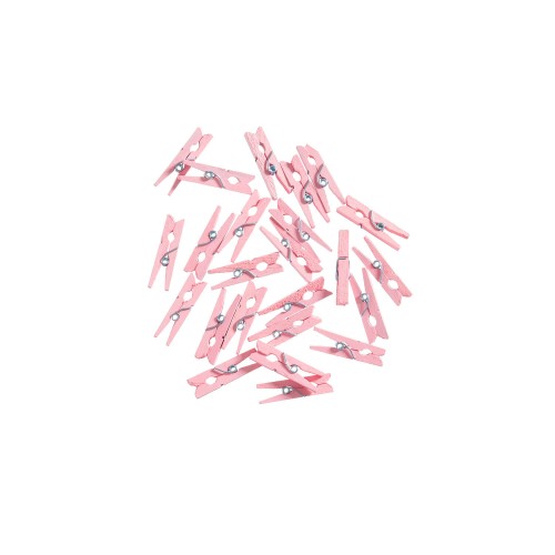 Miniklammern rosa 24 Stück pro Packung