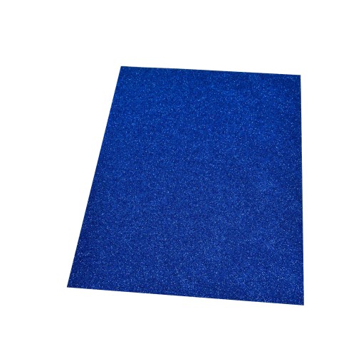 Moosgummiplatter Glitter Blau von efco