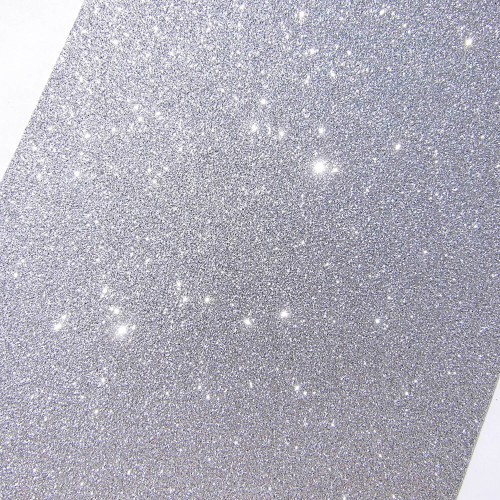 Moosgummi Platte Glitter silber von efco