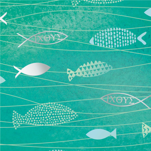 Motivkarton Fische A4 Detailansicht Motive