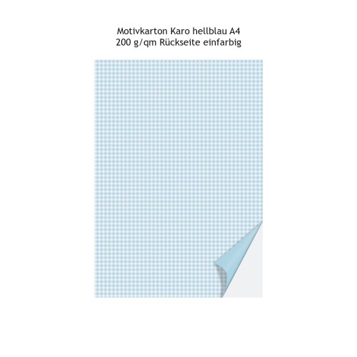 Motivkarton Karos hellblau A4