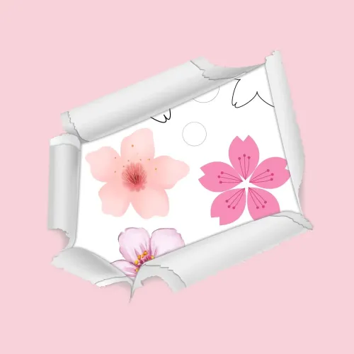 Motivvorlage Kirschblüten - PDF gratis ausdrucken