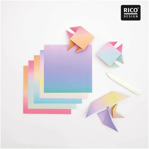 Anwendungsbeispiel Paper Poetry Origami Papier Linear Gradient Duo Color