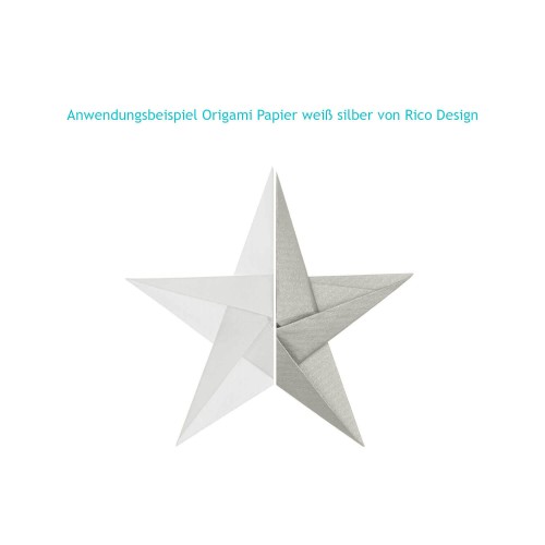 Beispiel Anwendung Faltpapier weiß silber von Rico Design