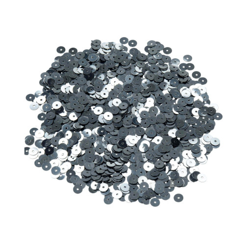 Pailletten flach 6 mm dunkelgrau