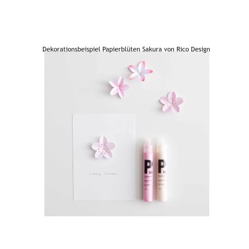 Dekorationsbeispiel Miniblüten Sakura von Rico Design