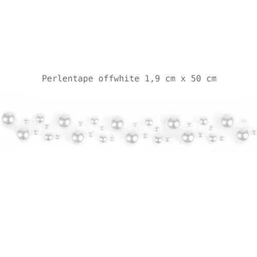 Perlentape Offwhite 1,9 x 50 cm