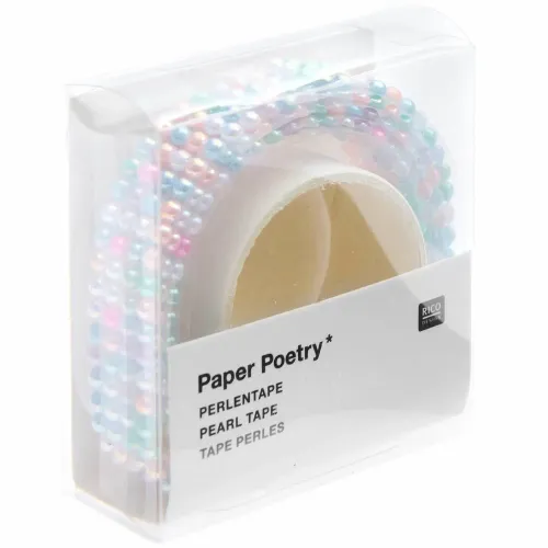 Verpacktes Perlentape multicolor in Klarsichtbox