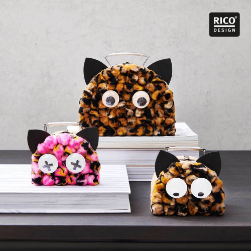 Pompons Leo braun-schwarz Anwendungsbeispiel